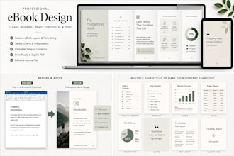 design a professional ebook, workbook or PDF