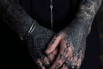 create your dark blackwork tattoo design