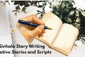 write creative sinhala stories and scripts