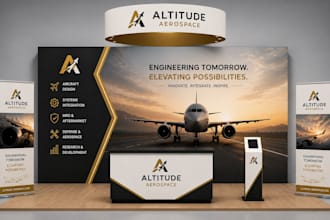 design trade show booth or backdrop for your exhibition
