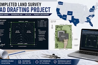 prepare land survey plans cad plans alta for california texas florida USA