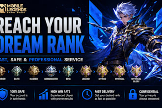help you reach your desired mobile legends rank fast