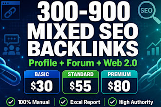 do manual SEO backlinks profile, forum, web links building