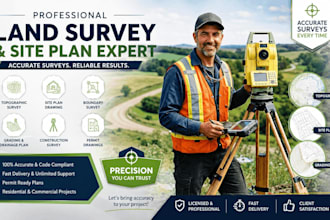 land survey draw survey plans site plan topography land surveyor grading permit