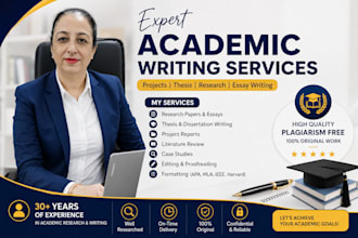 edit research, projects, thesis, dissertations, and research proposals