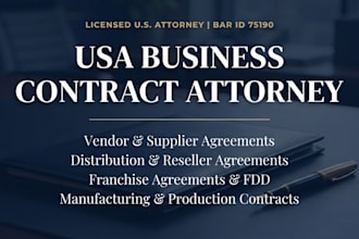 draft a USA franchise agreement and franchise disclosure document fdd