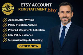 reinstate suspended etsy shop account, etsy reinstatement with appeal letter