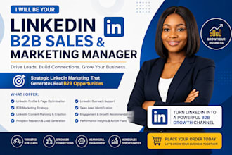 be your linkedin b2b sales and marketing manager