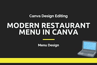 design modern restaurant menu in canva