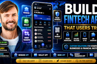 build fintech app, neobank app, wallet app, bank app and money transfer app
