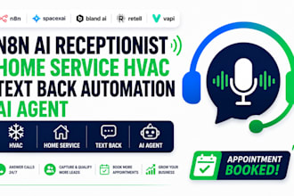 n8n ai receptionist home service hvac text back automation ai agent spacexai