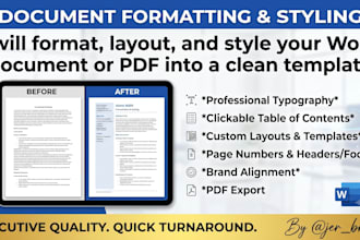 format, layout, and style your word document or PDF into a clean template