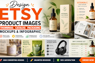 design etsy product thumbnail catalog packaging mockups images infographic