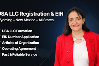 do US llc registration and ein in wyoming and new mexico llc formation