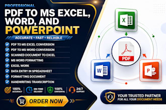 convert PDF to word, google docs, powerpoint, excel