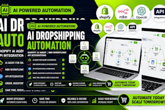 l build ai dropshipping automation, shopify ai agent, n8n workflows, and API int