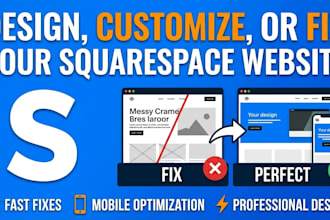 design customize or fix your squarespace website