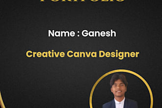 design a modern professional portfolio in canva or PDF