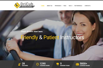 build squarespace driving school website car lessons instructor license website