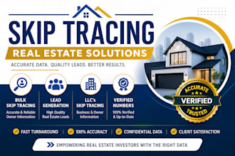 provide bulk real estate skip tracing services using tloxp