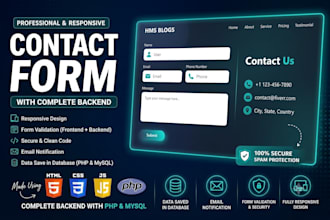 build a dynamic PHP contact form with database