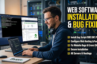 install software on your web hosting and fix bugs