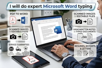 do expert microsoft word typing