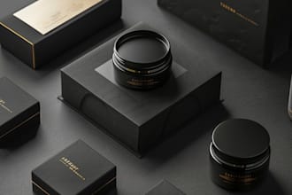 design luxury product packaging, box and label design