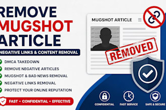 remove mugshot article negative links court cases delete negative results