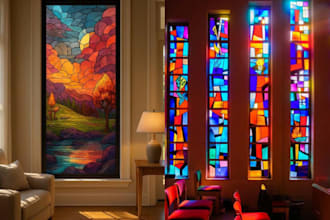 design custom stained glass art mosaic window panels and church stained glass