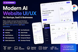 design a ai website design UI UX for startup and business
