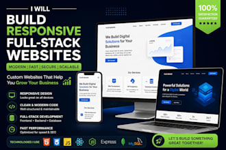 build a responsive full stack web application