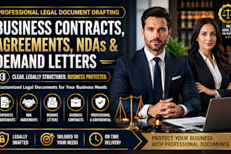 be your lawyer for legal contracts, agreements, nda and demand letters