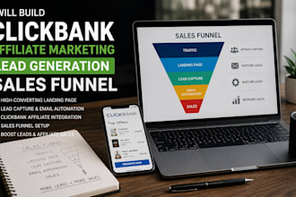 build clickbank affiliate marketing lead generation with sales funnel