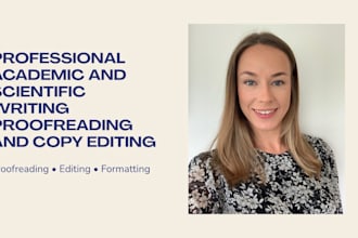proofread and edit academic and medical writing