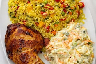 cook rice and meat