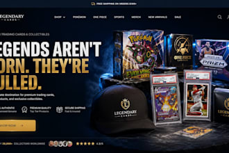 design pokemon website pokemon shopify store sports card, gift card, tcg website