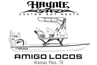 draw vector line art from your boat, yacht, or an ship for you