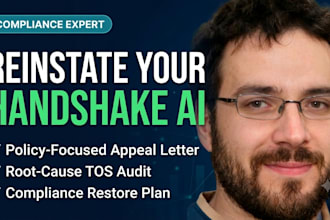 draft your handshake ai account review appeal and compliance audit