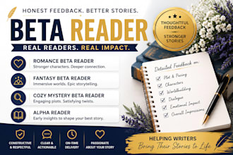 beta read, alpha reader romance fantasy beta reader cozy mystery beta reader