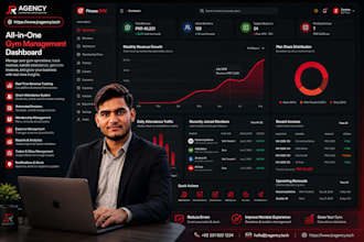 develop a modern gym management saas dashboard and billing panel