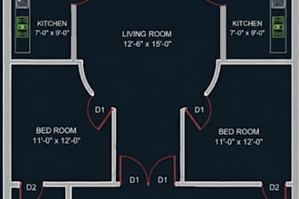redraw your house floor plan in autocad