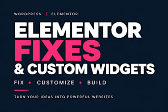 fix elementor issues and create custom elementor widgets