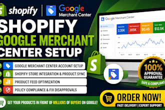 setup google merchant center, product feed and shopping ads
