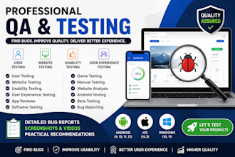 do QA testing and user testing for your software