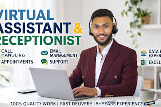 be your virtual receptionist and data entry expert