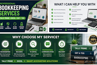 do bookkeeping in tally prime, excel, gst and tds accounting