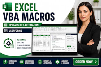 create bespoke excel vba macros userforms spreadsheet automation engine