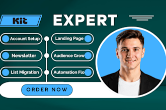 setup convertkit newsletter kit email automation sequence design landing page