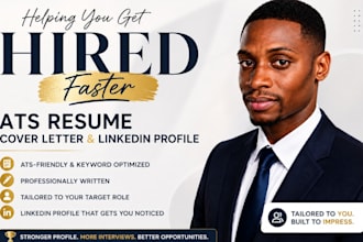 write your ats resume, cover letter and linkdin profile